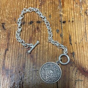 CII Mexico Sterling Silver 925 Aztec Mayan Calendar Bracelet